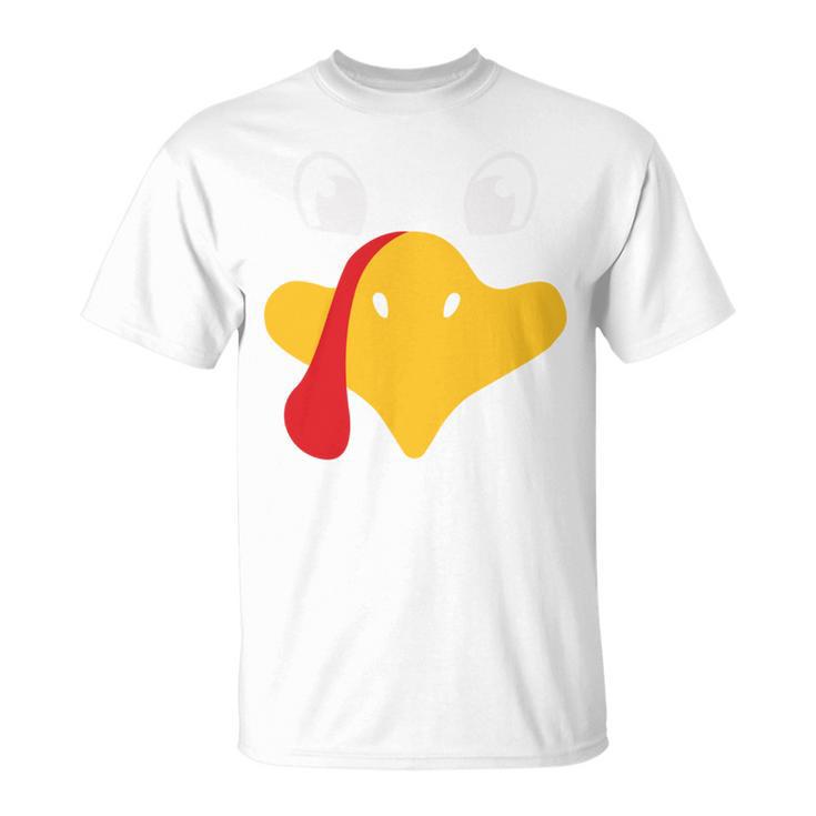 Silly Turkey Face Family Thanksgiving Dinner T-Shirt