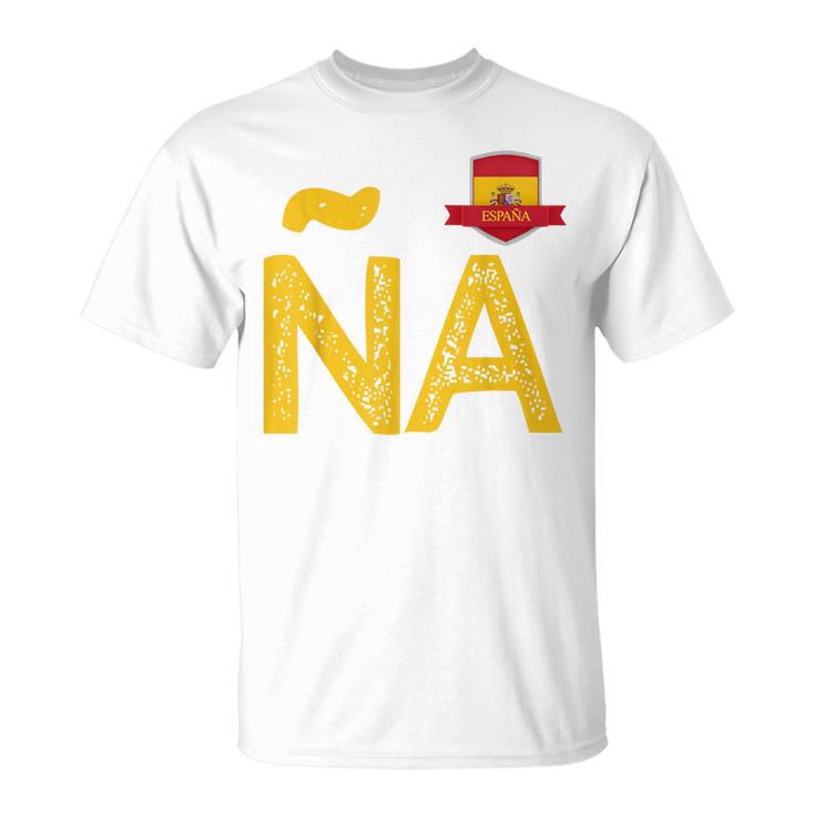 Spain España People Flag Letter N And A Spain España Red T-Shirt