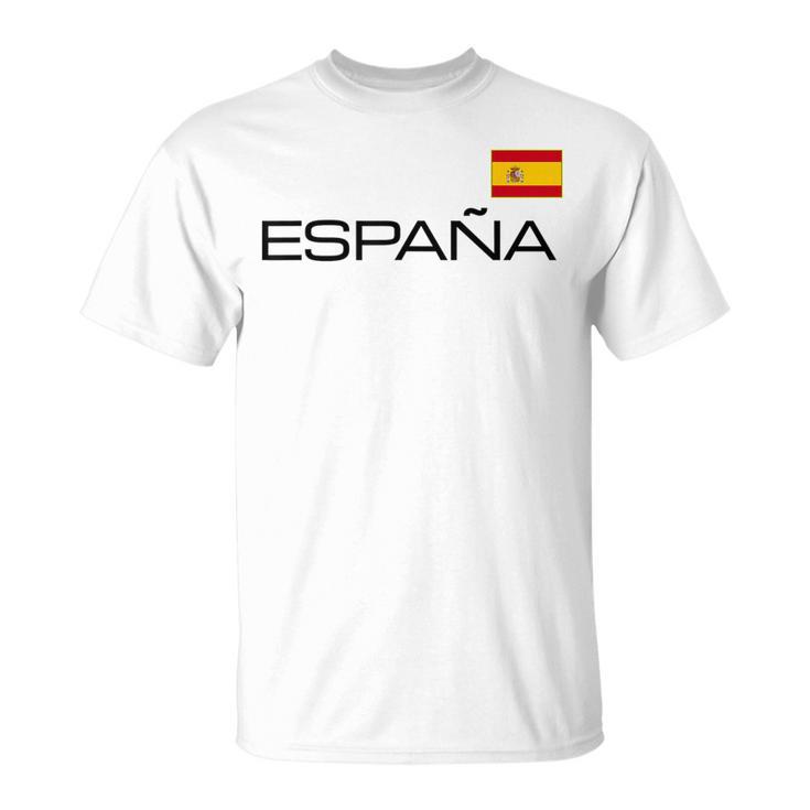 Spain Flag España Athletic Sports Jersey Style T-Shirt