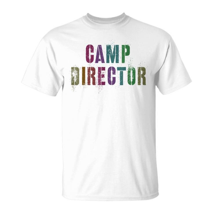 Summer Camp Director Family Camping Boss Sign Autograph T-Shirt