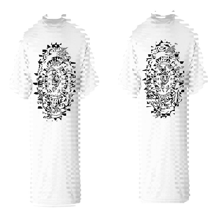 Ensemble D'ornement De Tatouage Maori Rond Avec Tortue De Mer Style Tribal Ethnique Azteque Maya Africain 60231617