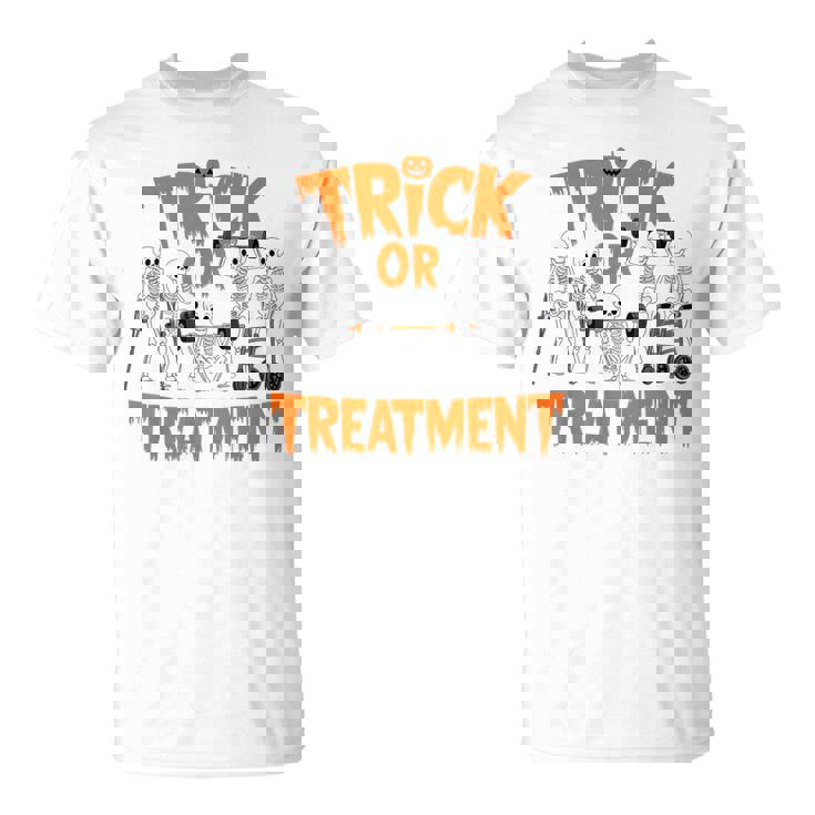 Trick Or Treatment Pt Physical Therapy Therapist Halloween T-Shirt
