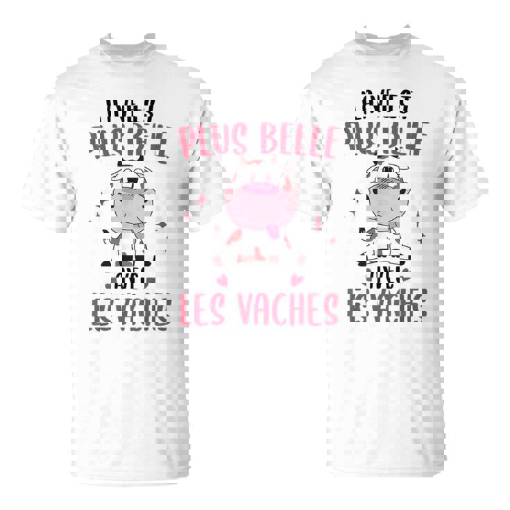 Vache Humour Fille Enfantie Avecaches T-Shirt