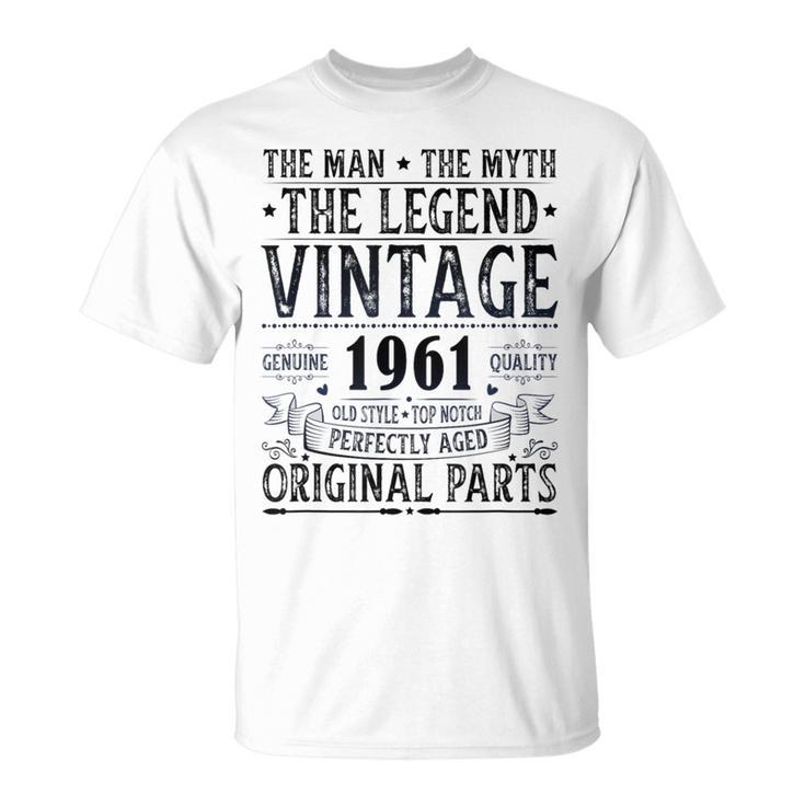 Vintage 1961 S Für Herren Retro 1961 Geburtstag T-Shirt