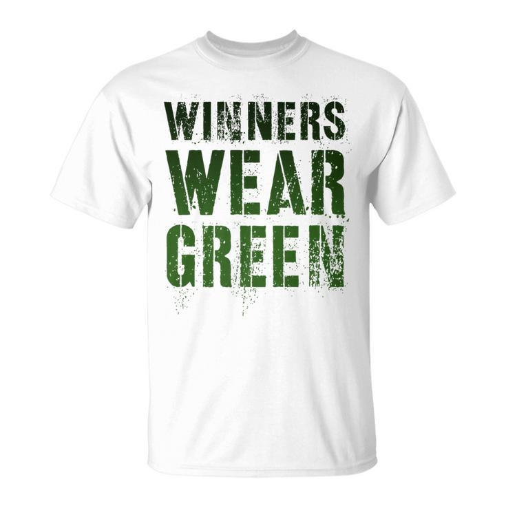 Vintage Winners Wear Green Summer Camp Boss War Game T-Shirt