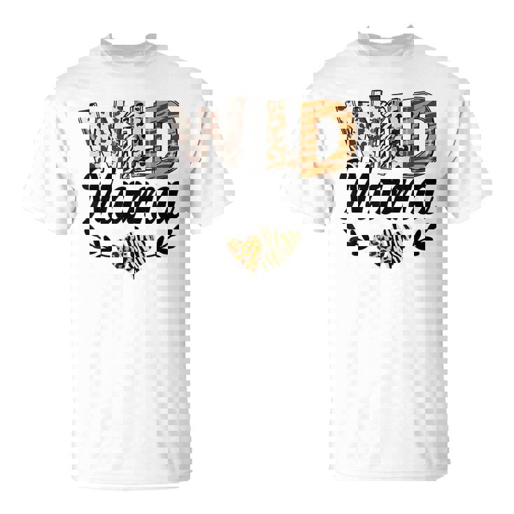 Wild Mama Birthday Family Mom Safari Zoo Jungle Animals T-Shirt