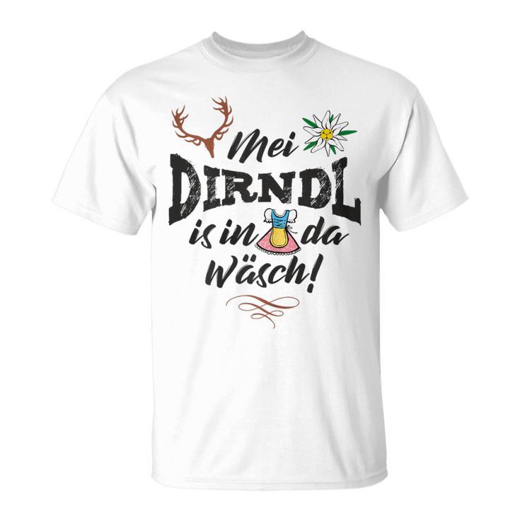 Women's Mei Dirndl Is In Da Wäsch Sayings T-Shirt