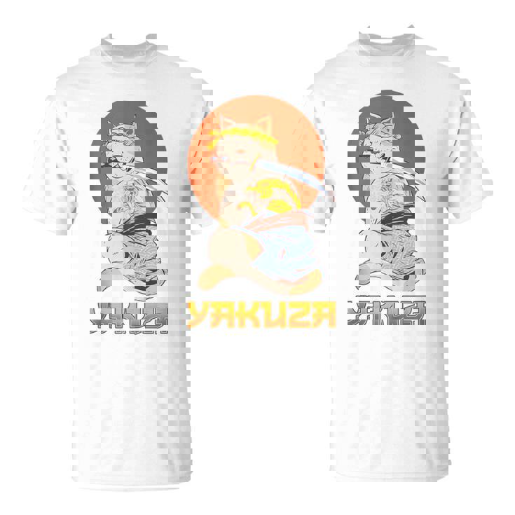 Yakuza Gato Japonés Samurai Espada Katana Japón Tigre Tatuaje Sin Mangas Camiseta unisex