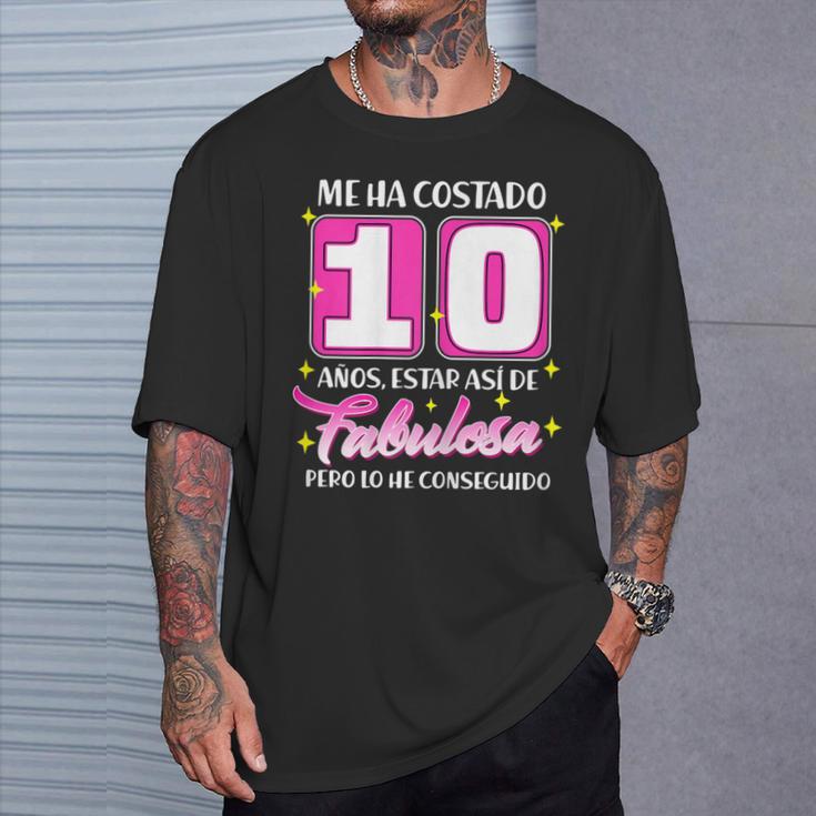 10 Años Fabulosa Cumpleaños 10 Camiseta unisex Regalos para él