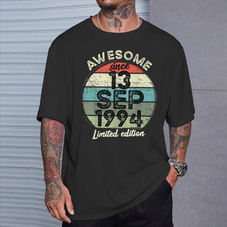 13 September 1994 30 Geburtstag 30 Jahre Alt 2024 Geburtstag T-Shirt Geschenke für Ihn