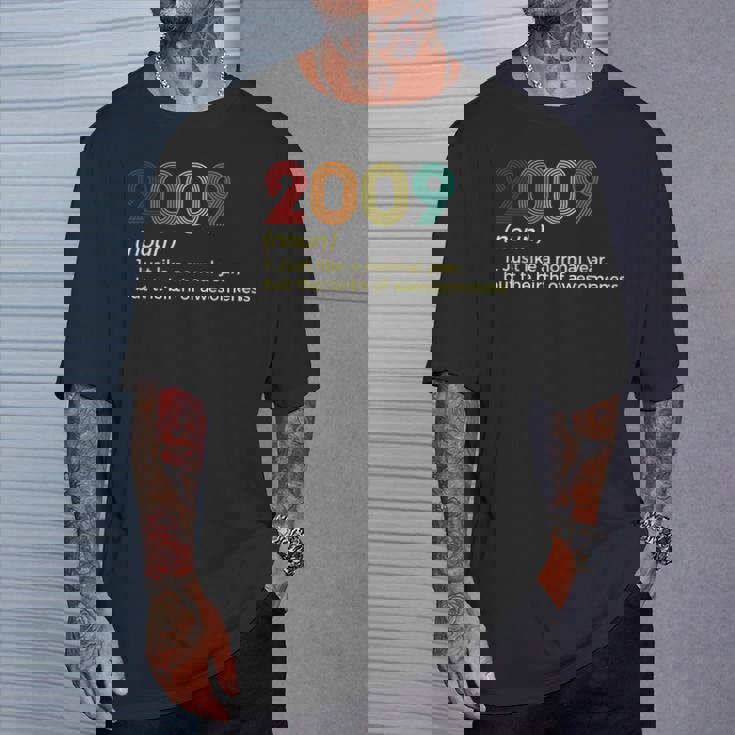 15 Años De Edad Divertido Hijo Y Niño 2009 15º Cumpleaños De 15 Años Camiseta unisex Regalos para él