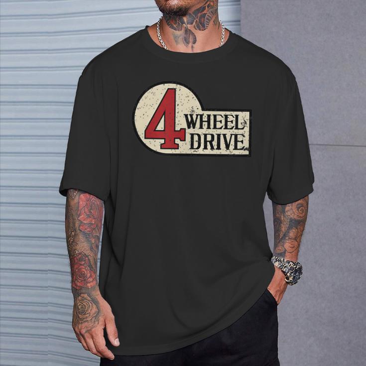 4-Wheel Driveintage 4X4 Overland Emblem 4Wd T-Shirt Geschenke für Ihn