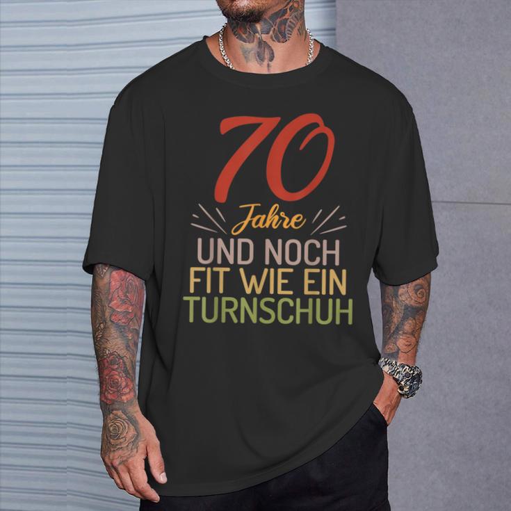 70 Jahre Und Noch Fit Wie Ein Trainschuh 70 Birthday S T-Shirt Geschenke für Ihn