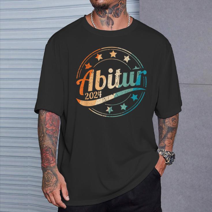 Abitur 2024 Retrointage Prüfung Bestanden Abi 2024 T-Shirt Geschenke für Ihn