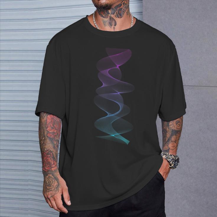 Abstraktektor Rauch Geometrie Muster Fraktal T-Shirt Geschenke für Ihn