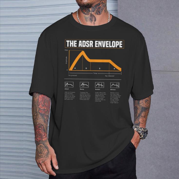 Adsr Modular Lebenswellenform Synth Nerd Synthesizer T-Shirt Geschenke für Ihn