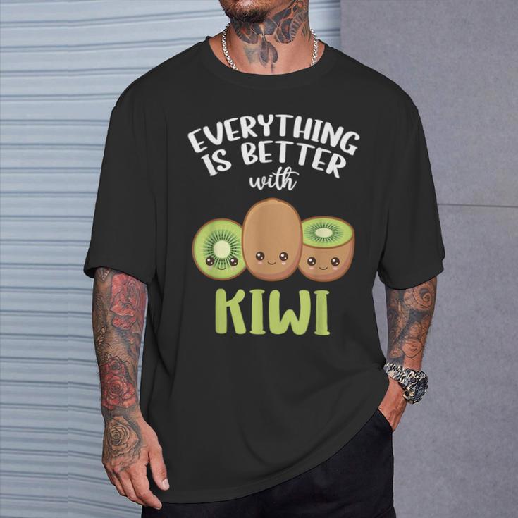 Alles Ist Besser Mit Kiwi T-Shirt Geschenke für Ihn