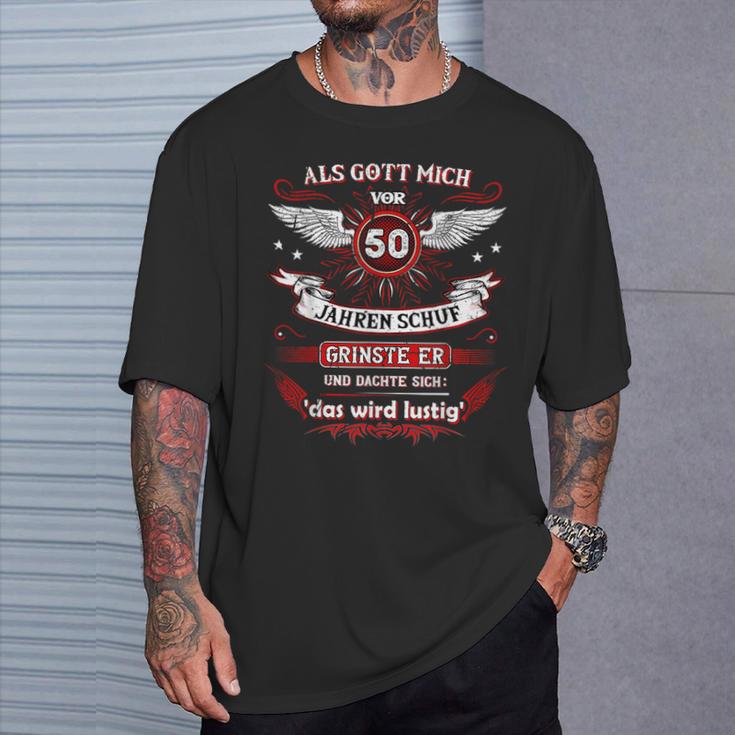 Als Gott Michor 50 Jahren Schuf Grinste Er Das Wird German L T-Shirt Geschenke für Ihn