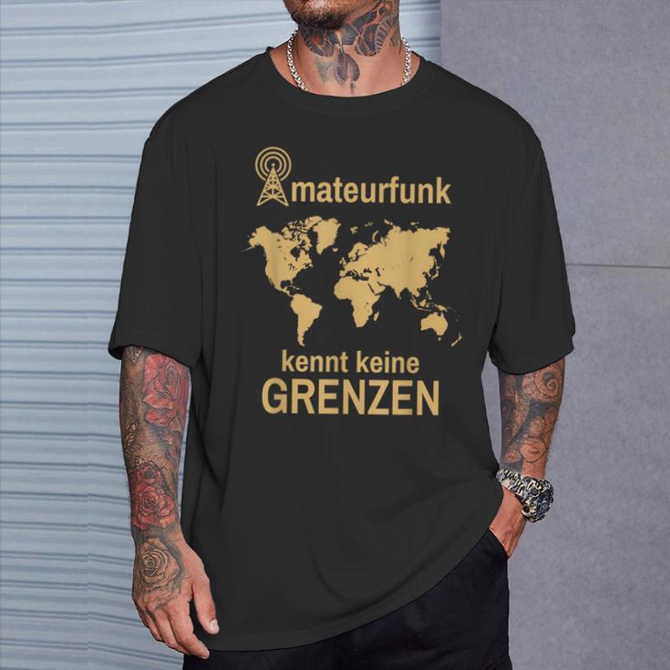 Amateurfunk Kennt Keine Borders Retro Radio Amateur Radio T-Shirt Geschenke für Ihn