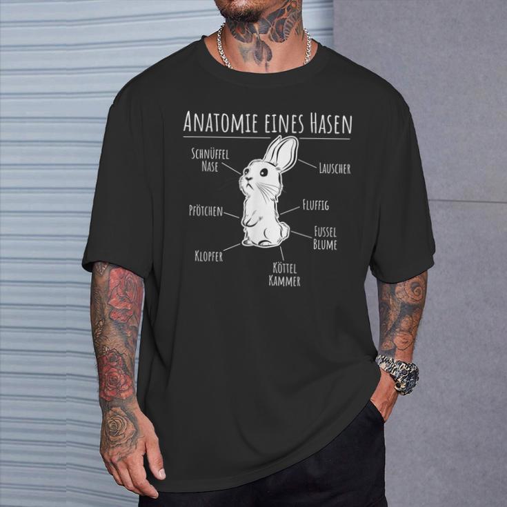 Anatomie Eines Hasen Süßes Hasen Motif Cute Rabbit T-Shirt Geschenke für Ihn