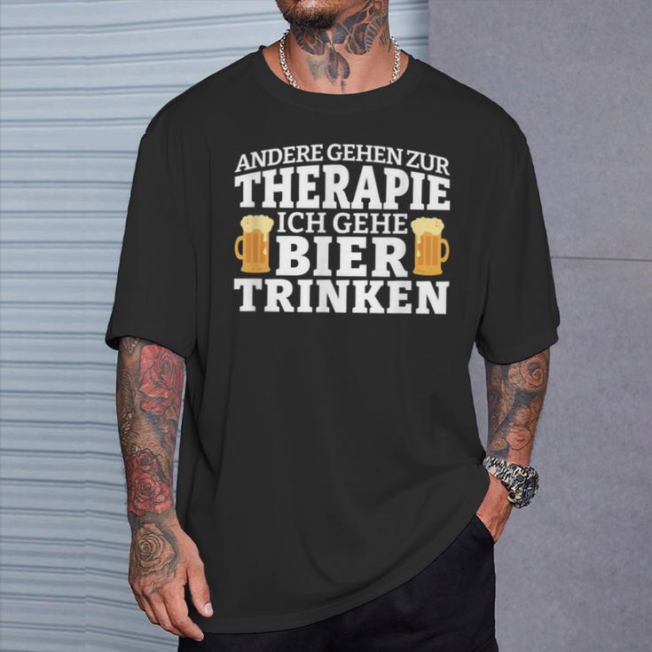 Andere Gehen Zur Therapie Ich Gehe Bier Trinken T-Shirt Geschenke für Ihn