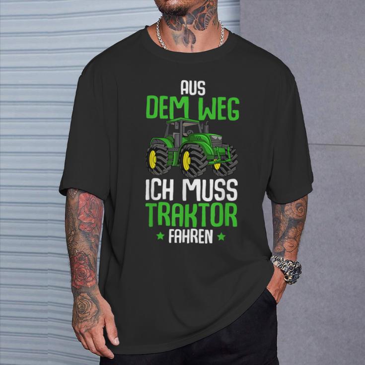 Aus Dem Weg Ich Muss Traktor Fahren Trecker Boys' S T-Shirt Geschenke für Ihn