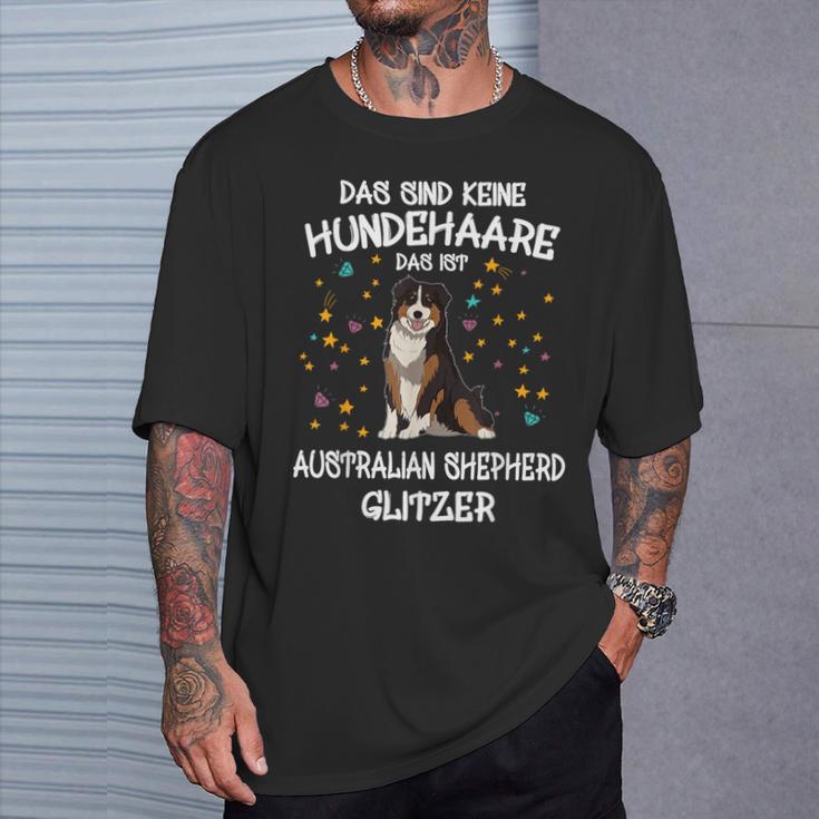 Australian Shepherd Glitter Dog Holder Aussie Dog T-Shirt Geschenke für Ihn