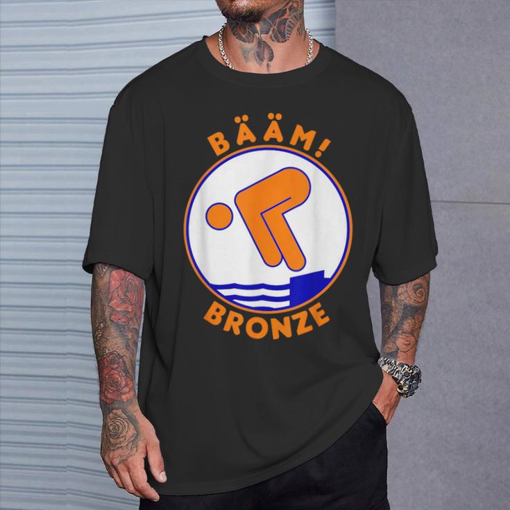 Bääm Bronze Swimming Badge Badge Swimmer S T-Shirt Geschenke für Ihn