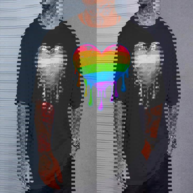Bandera Del Orgullo Lesbiana Gay Del Corazón Del Arco Iris Lgbtq Lgbt Sin Mangas Camiseta unisex Regalos para él