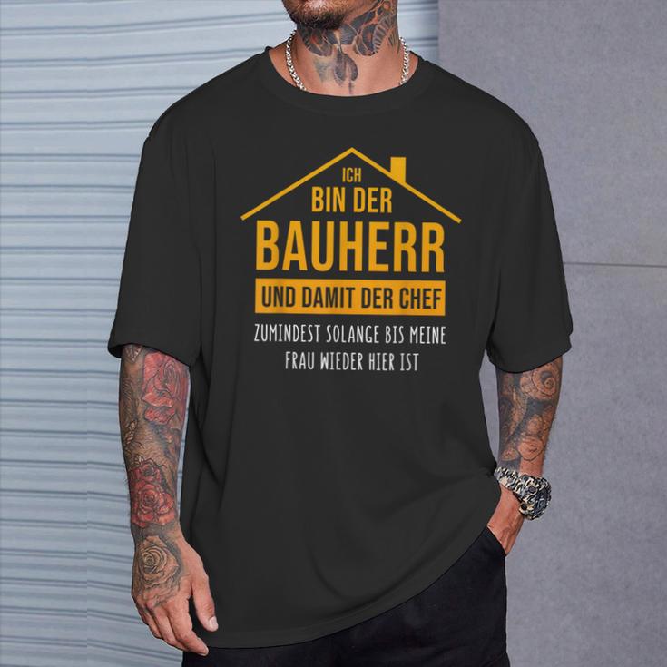 Bauherren Hausbau Ehemann Neubau Bauherr 2023 T-Shirt Geschenke für Ihn