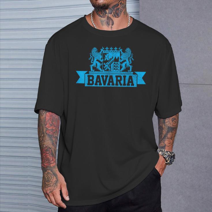 Bavaria Bavaria Bavarian Flag Pride Souvenir T-Shirt Geschenke für Ihn