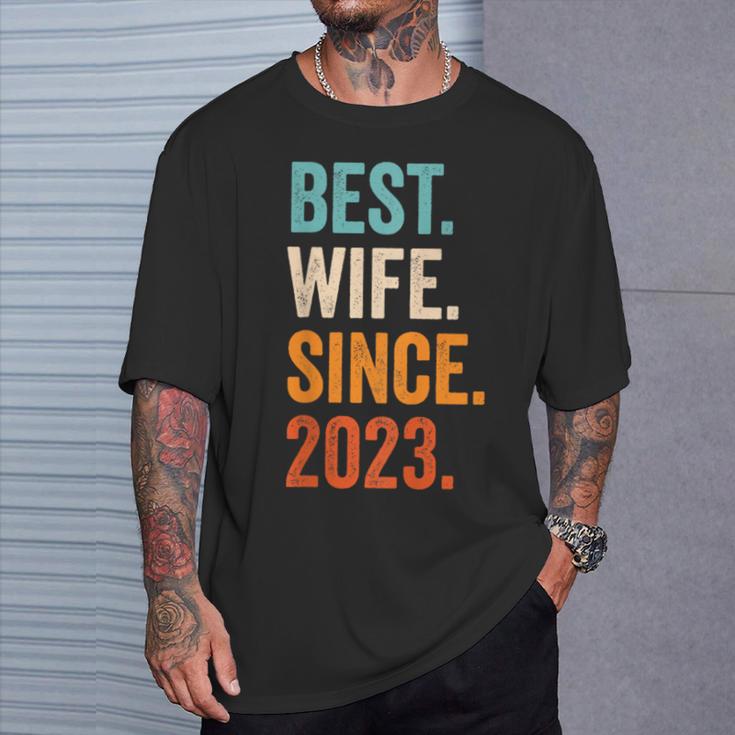 Best Wife Since 2023 1 Hochzeitstag 1 Jahr T-Shirt Geschenke für Ihn