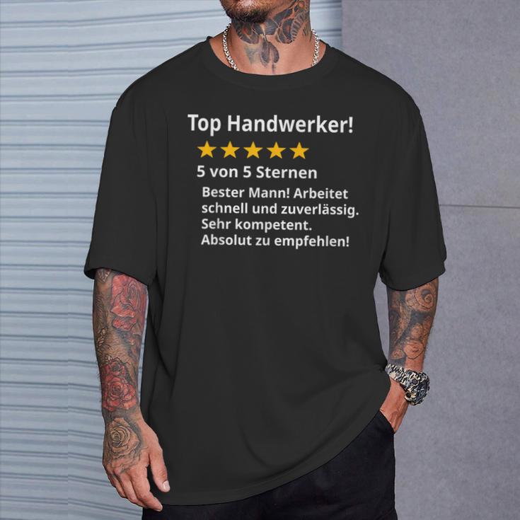 Bester Handwerker Best Handsman T-Shirt Geschenke für Ihn