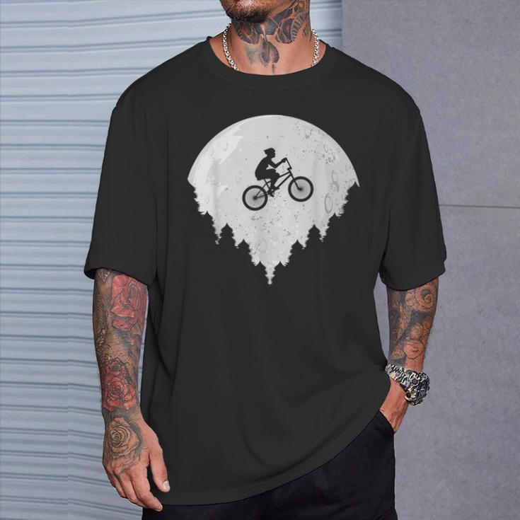 Bicycle Bmx Driver Full Moon T-Shirt Geschenke für Ihn