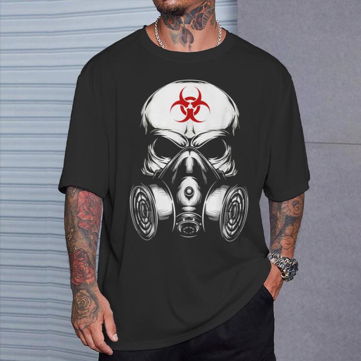 Biohazard Gas Mask Skull T-Shirt Geschenke für Ihn