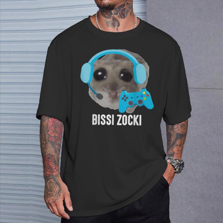 Bissi Zocki X Sad Hamster Meme Gaming Gamer Gamer T-Shirt Geschenke für Ihn