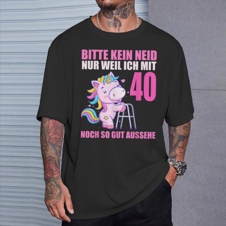 Bitte Kein Eneid Gut Aussehe 40 Jahre Unicorn 40Th Birthday T-Shirt Geschenke für Ihn