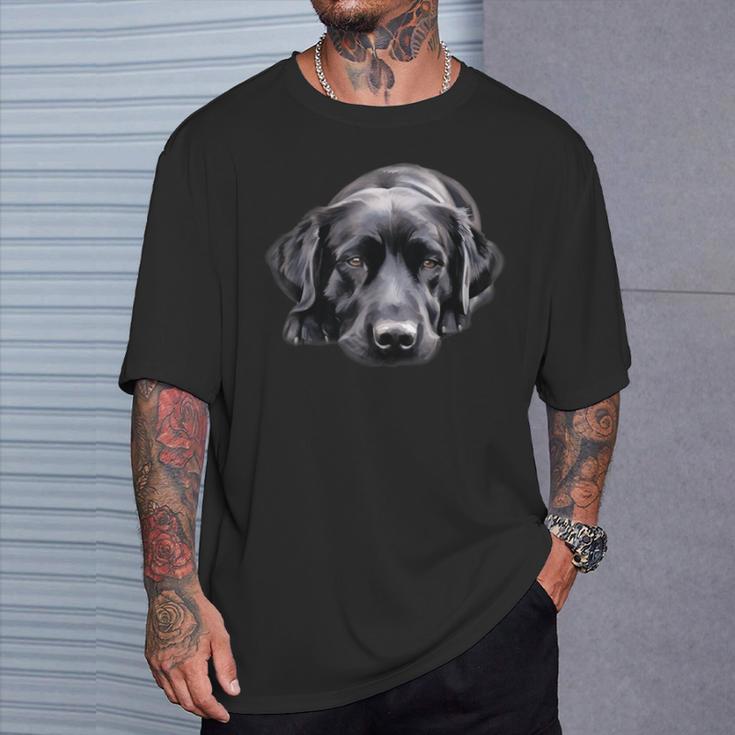 Black Labrador Dog Sleep Black Lab Dog Owners Lover T-Shirt