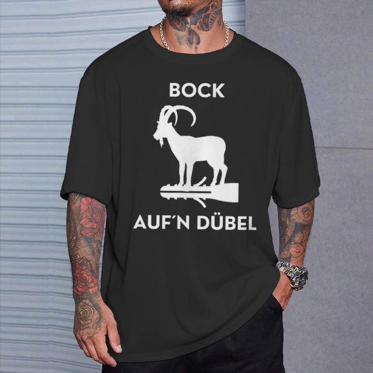 Bock Auf ´N Dübel Kiffen Cannabis Weed 420 Bong Grass High T-Shirt Geschenke für Ihn