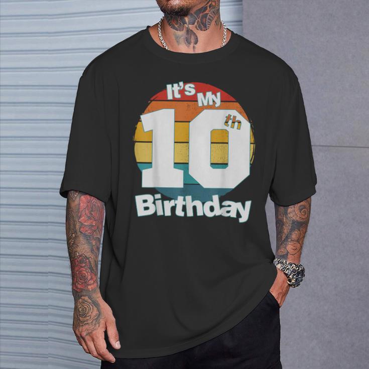 Camisa De Cumpleaños Número 10 Es Mi 10 Cumpleaños Cumpleaños 10 Años Camiseta unisex Regalos para él
