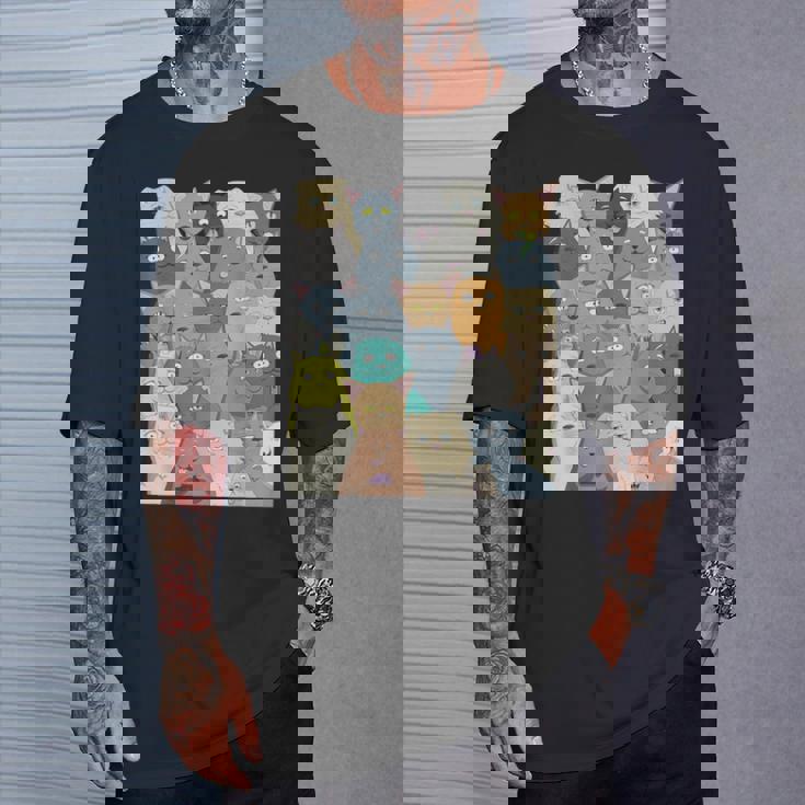 Camisa De Gatos Lindos Divertidos Sarcásticos Kawaii Anime Cat Lovers Camiseta unisex Regalos para él