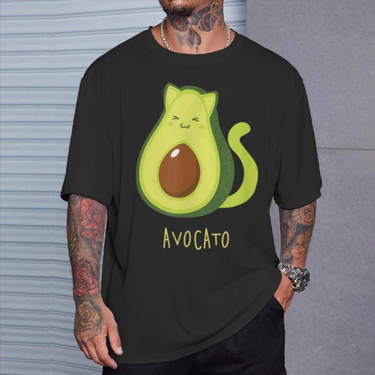 Cat Avocado Avocato Animal Puns T-Shirt Geschenke für Ihn