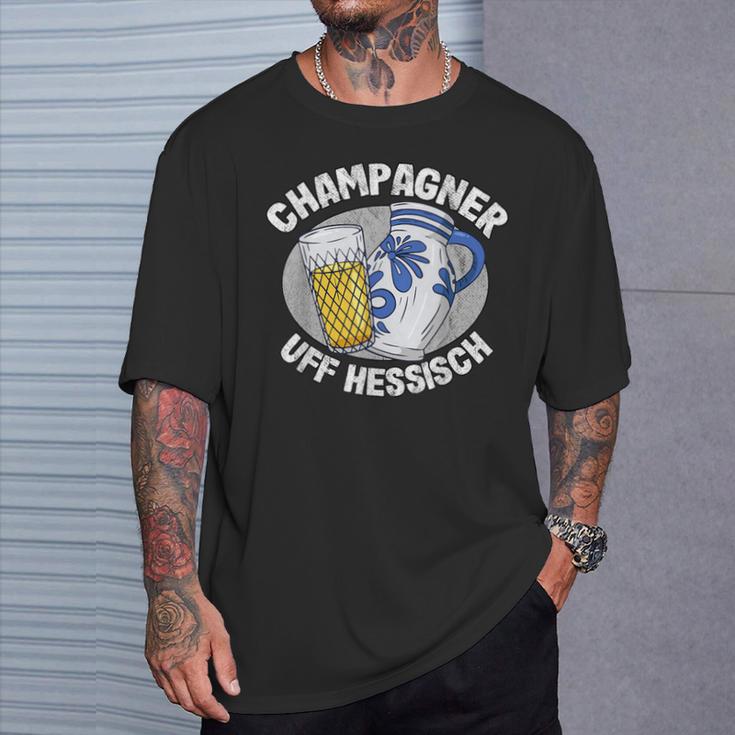 Champagne Uff Hessian Apple Wine Appeller Frankfurt Appeelwoi T-Shirt Geschenke für Ihn