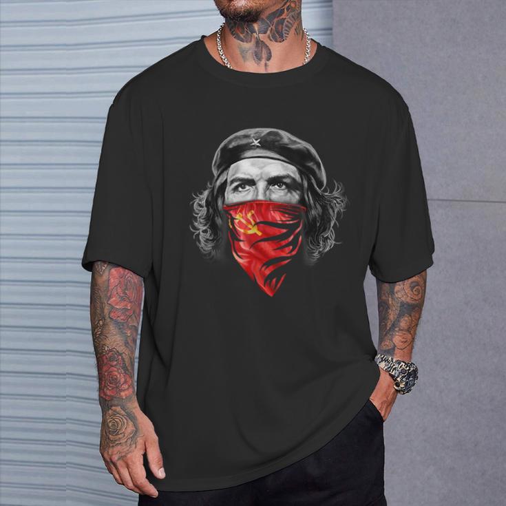 Che Guevara W Soviet Hammer And Sickle Red Bandana T-Shirt Geschenke für Ihn