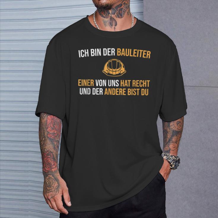 Construction Supervision Construction Site Helmet Construction Management T-Shirt Geschenke für Ihn