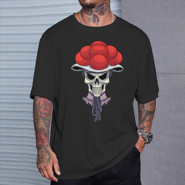 Cool Skull Bollenhut Forest Skull T-Shirt Geschenke für Ihn