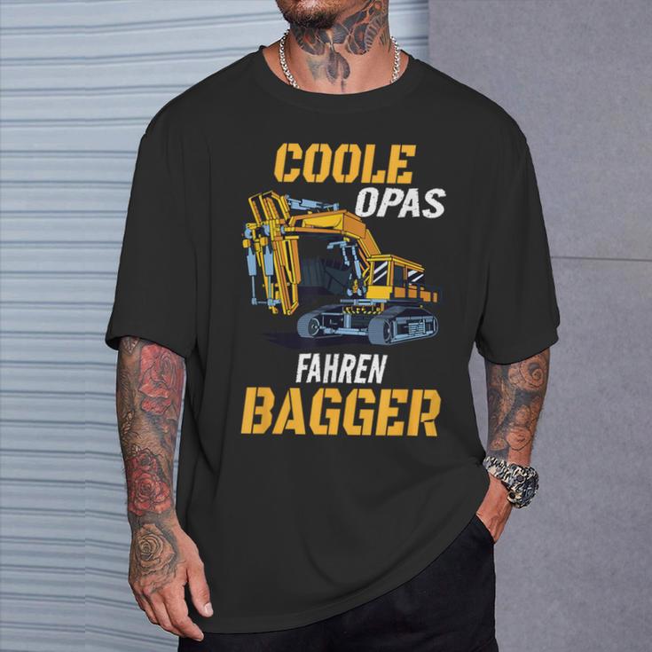 Coole Opas Fahren Bagger Digger Driver Grandpa T-Shirt Geschenke für Ihn