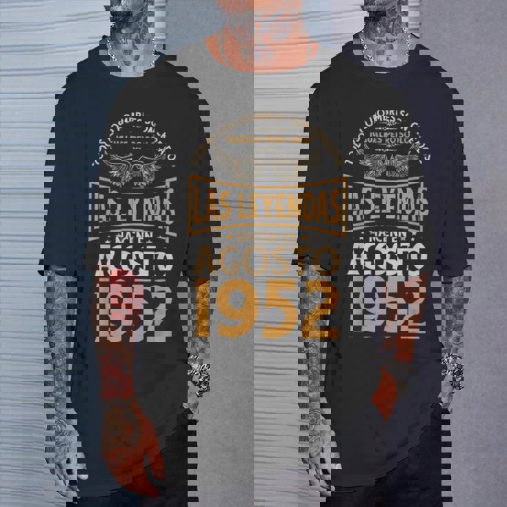 Cumpleaños Hombre Regalos Las Leyendas Agosto 1952 Camiseta unisex Regalos para él
