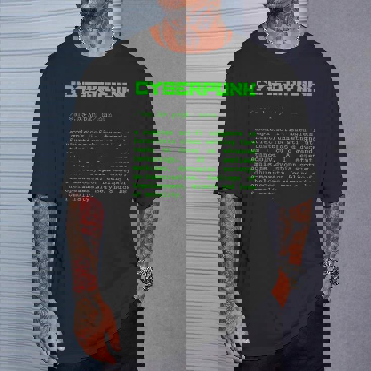 Cyberpunk Word Definition Cyberpunk Camiseta unisex Regalos para él