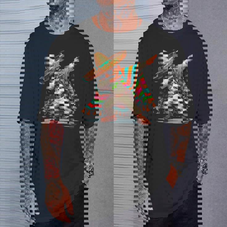 Dabbing Mexican Poncho Cinco De Mayo Boys Sombrero Dab T-Shirt Gifts for Him